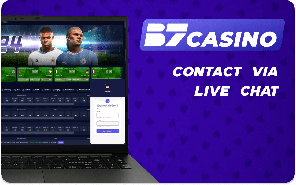 b7 casino contact